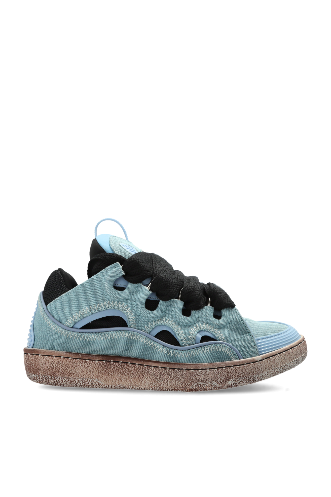 【CVeezy56】　極美品　LANVIN COLLECTION Lanvin Blue Curb Leather Sneakers – ICETIME LUXE